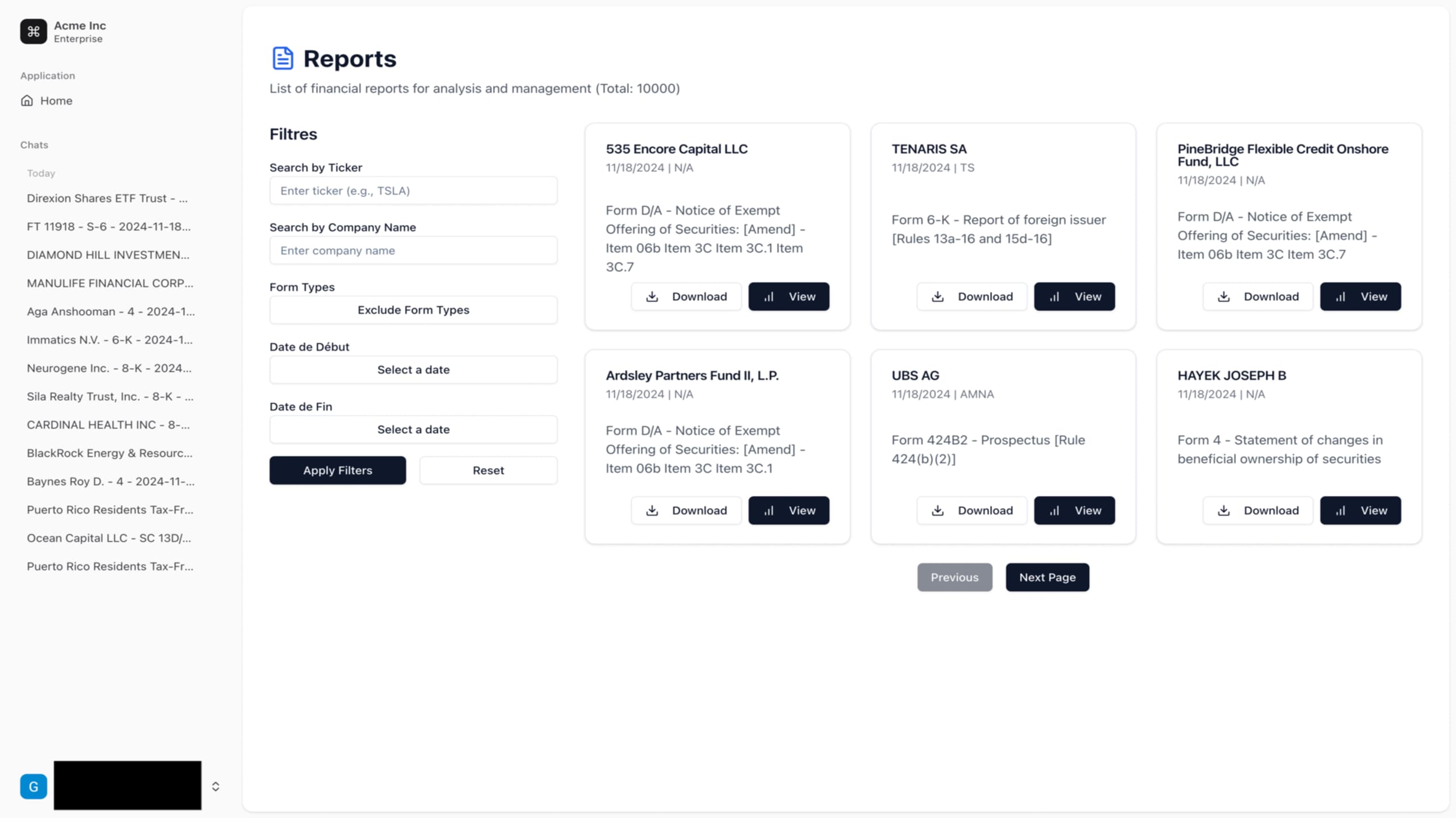 Homepage Finsight